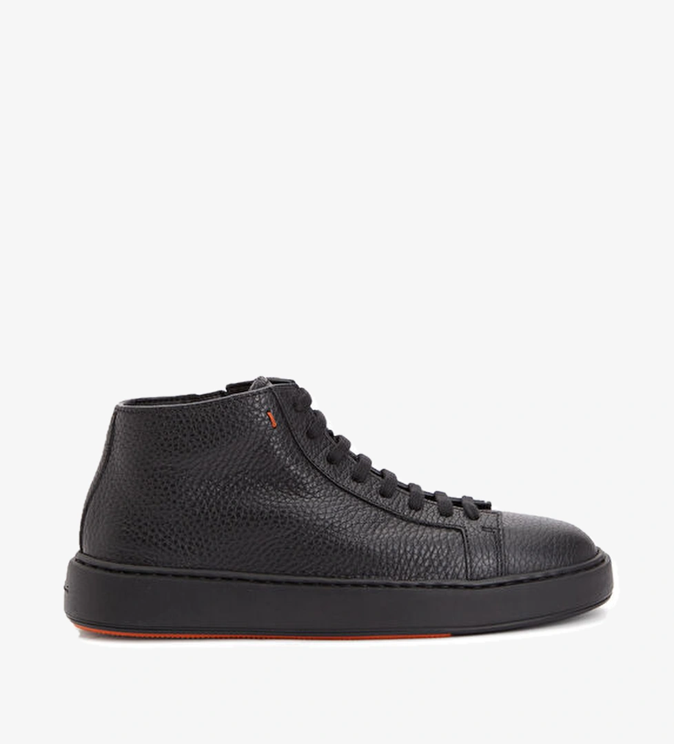 Santoni Clean Icon Siyah Erkek Deri Sneaker model görseli