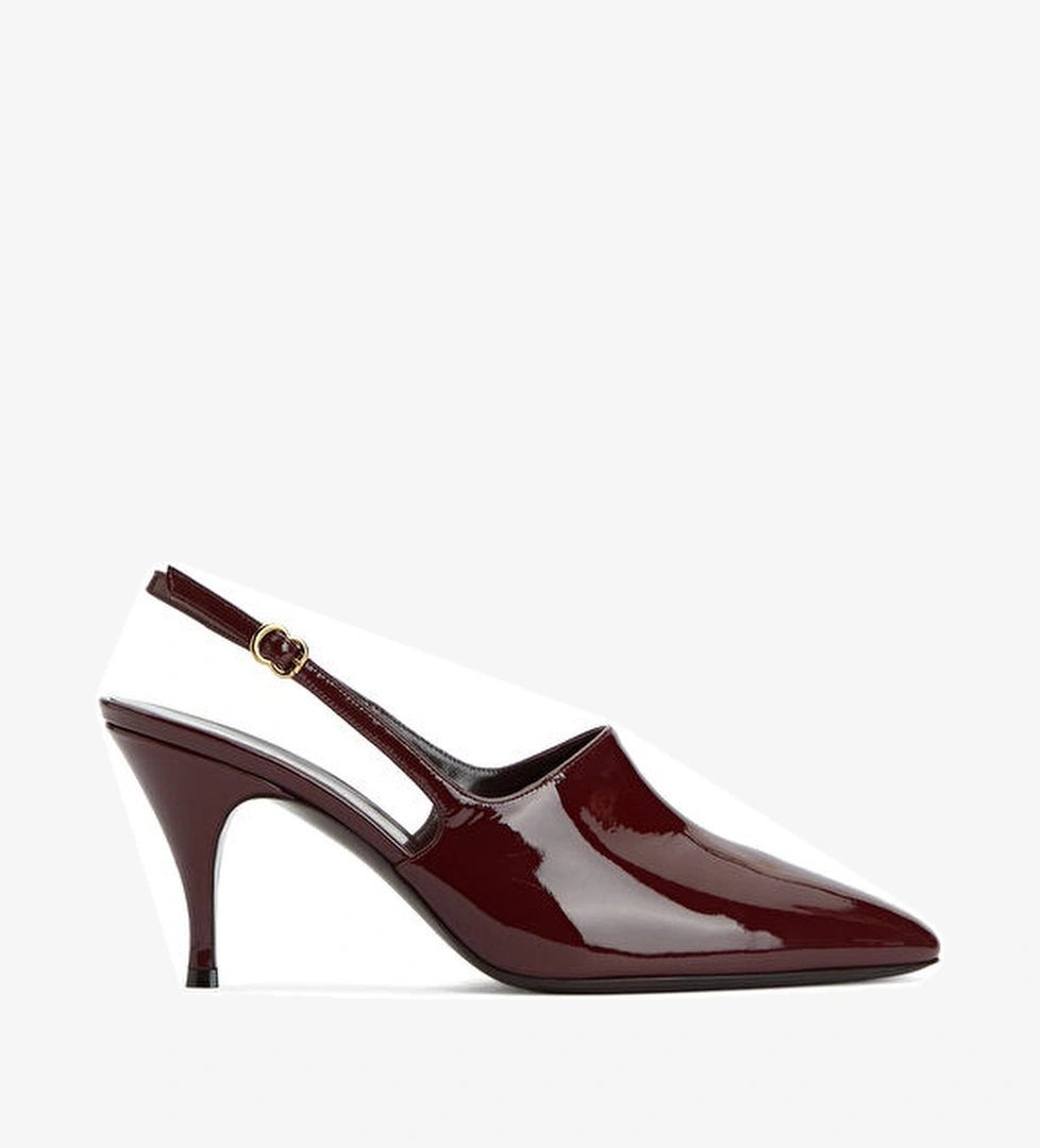 Herbert Levine Bordo Deri Topuklu Ayakkabı model görseli