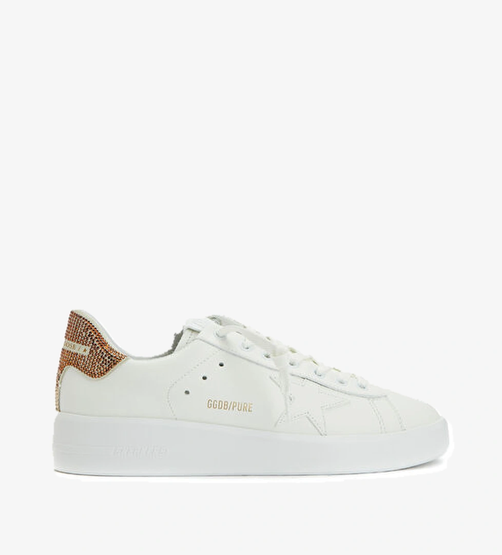 Golden Goose Pure Beyaz Bronz Kadın Deri Sneaker model görseli