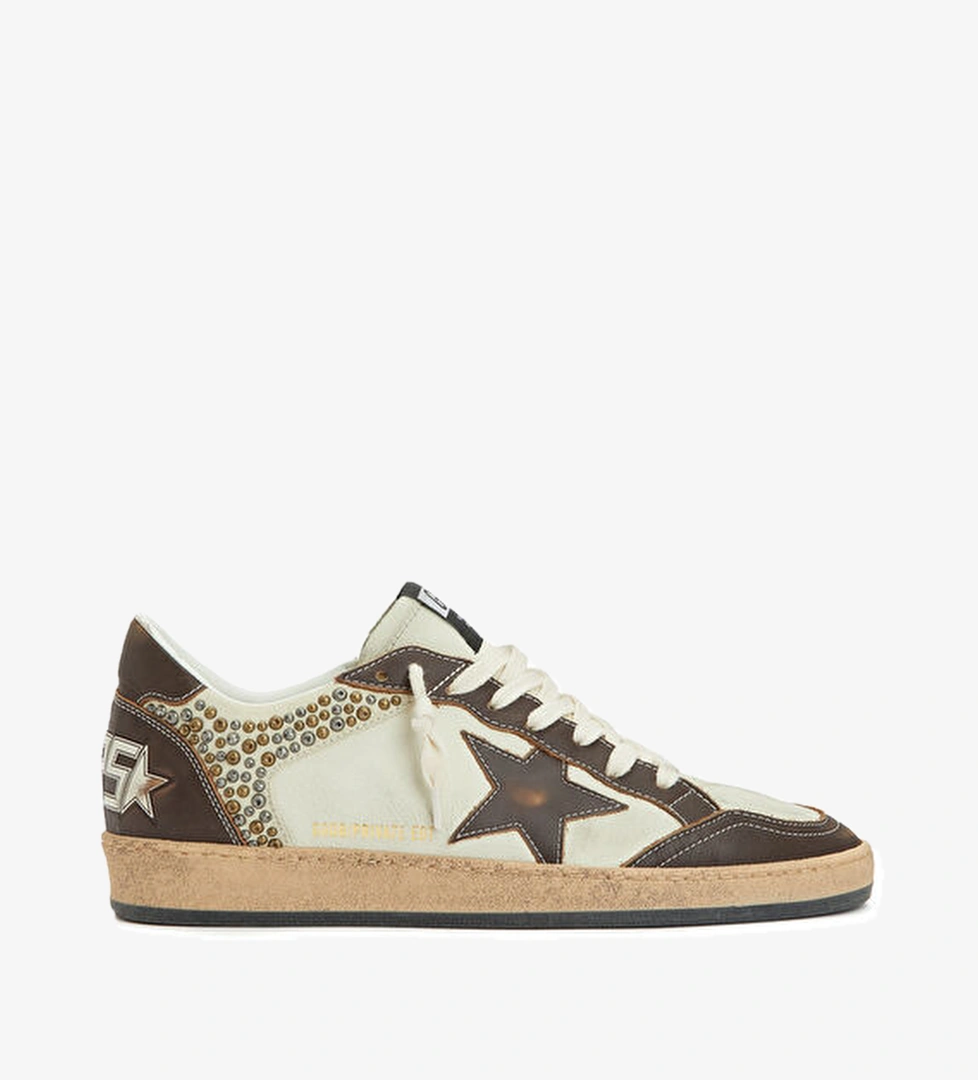 Golden Goose Private EDT Kahve Beyaz Erkek Deri Sneaker model görseli