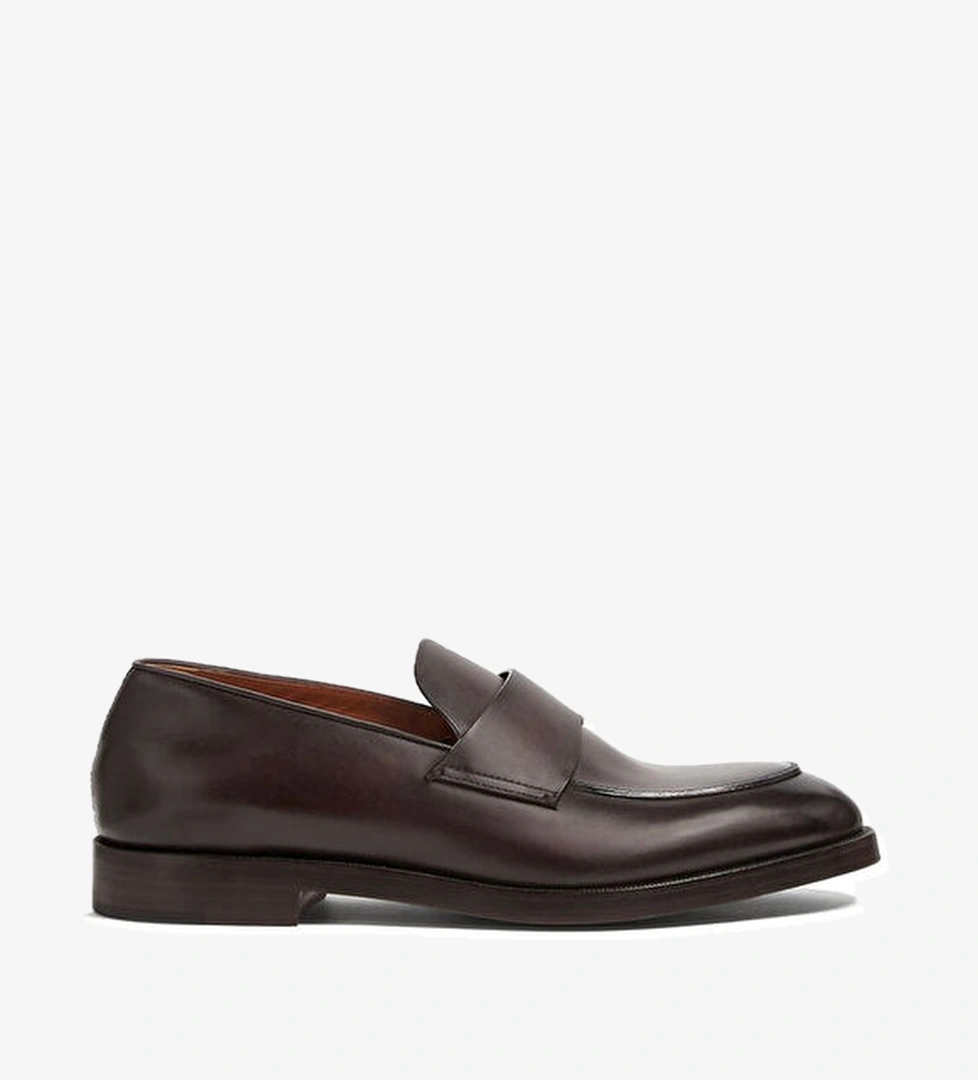 Zegna Kahverengi Erkek Deri Loafer model görseli