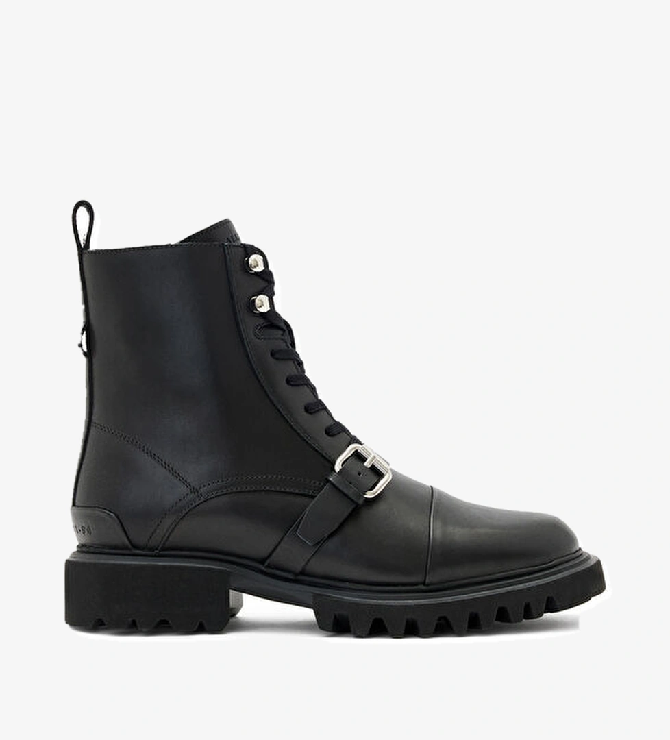 Allsaints Tori Siyah Kemer Detaylı Deri Bot model görseli