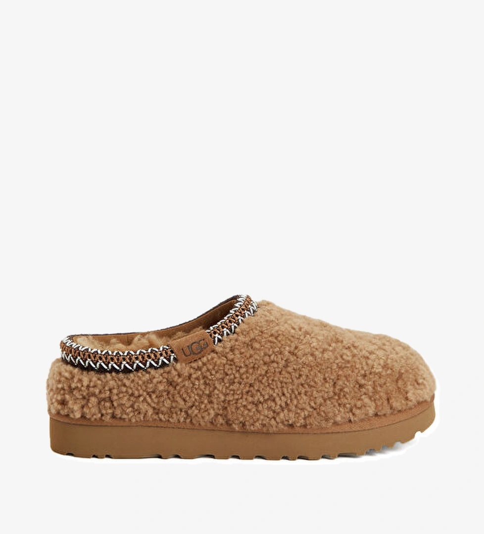 Tasman Maxi Curly Taba Kadın Terlik - Görsel 1