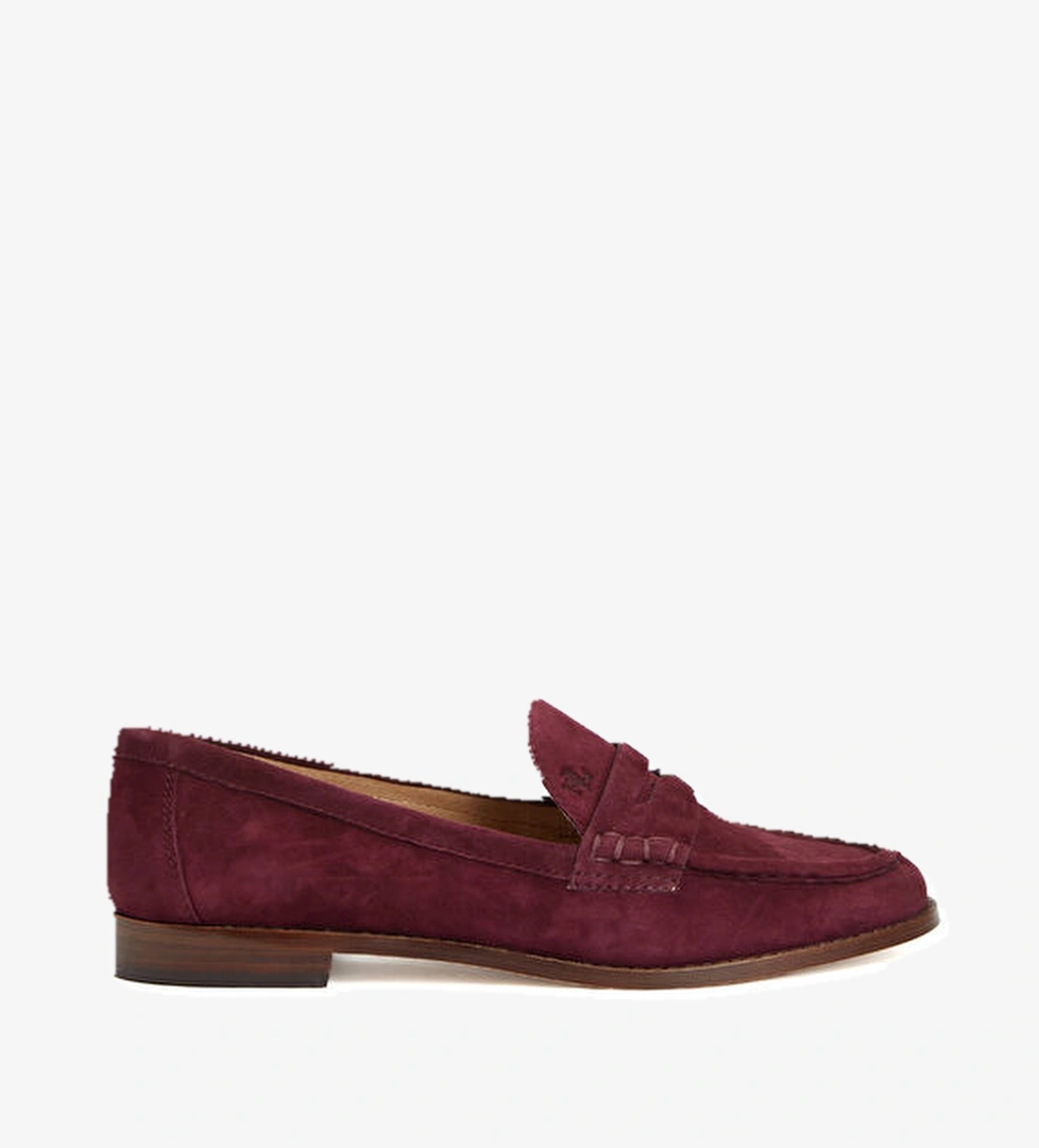 Lauren Ralph Lauren Bordo Kadın Deri Loafer model görseli