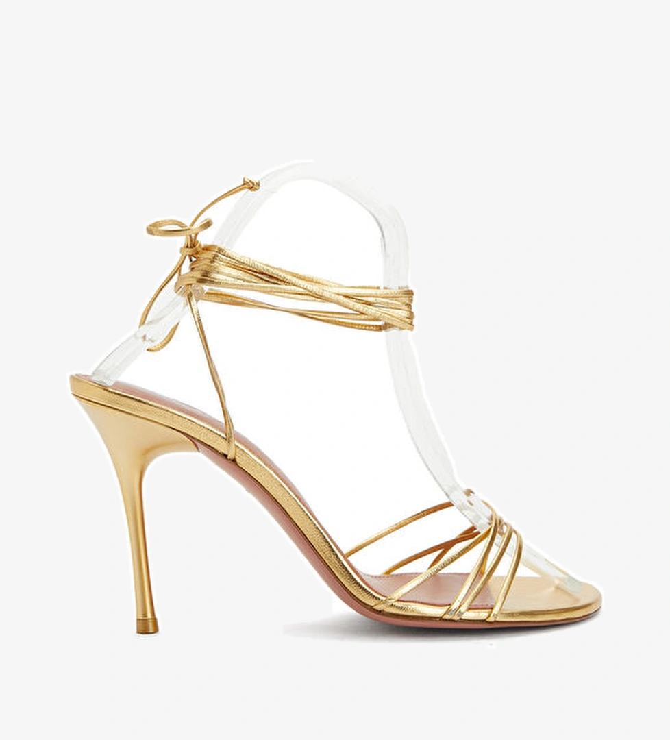 Amina Muaddi Topuklu Sandalet - Görsel 1