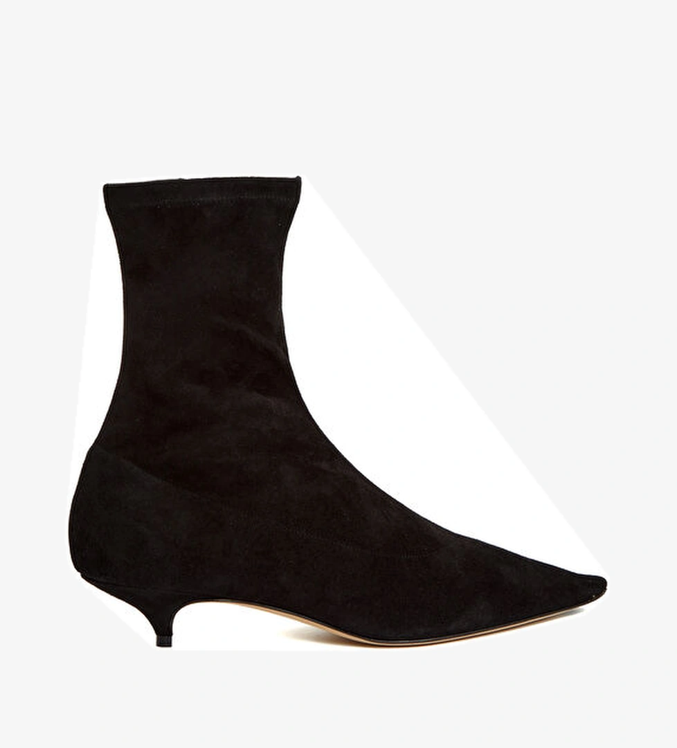 The Row Liisa Siyah Kadın Süet Bot model görseli