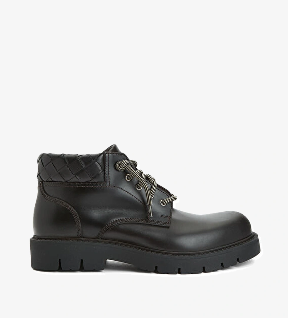 Bottega Veneta Haddock Cropped Siyah Erkek Deri Bot model görseli