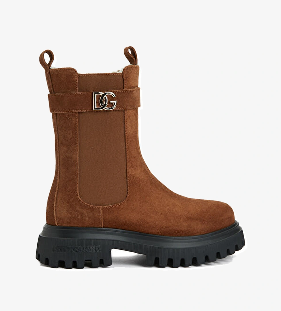 Dolce&gabbana Camel Kız Çocuk Deri Bot model görseli