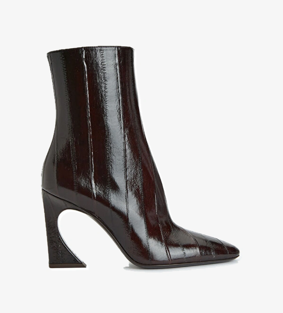 Fendi Koyu Kahverengi Kadın Deri Bot model görseli