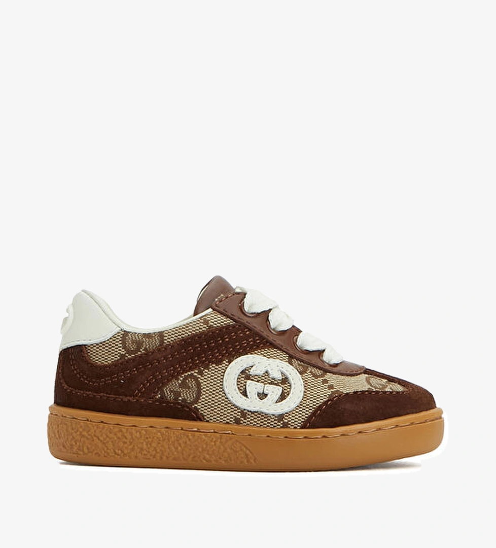 Gucci Kahverengi Erkek Çocuk Deri Sneaker model görseli