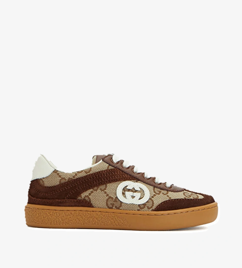 Gucci Kahverengi Erkek Çocuk Deri Sneaker model görseli