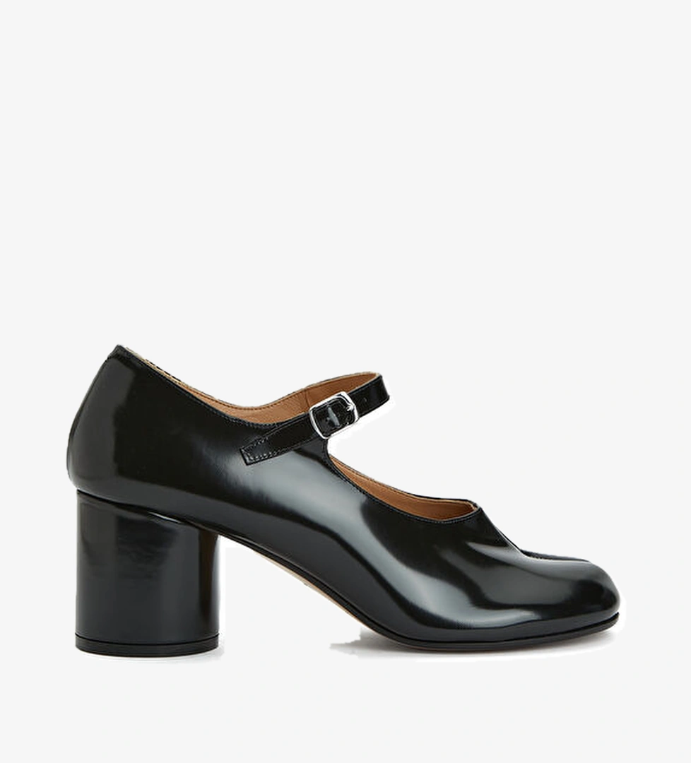 Maison Margiela Tabi Siyah Deri Topuklu Ayakkabı model görseli