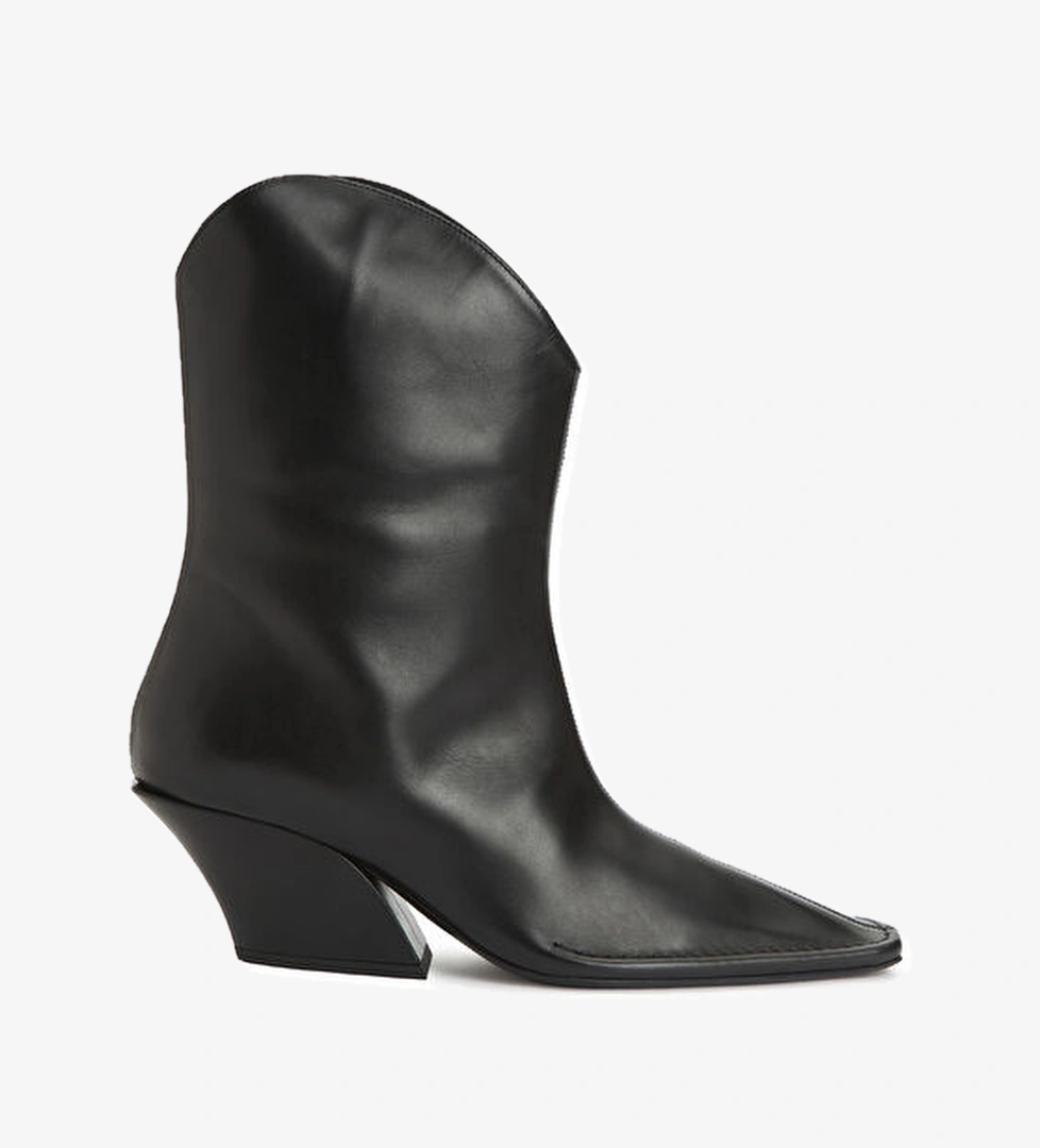 Mugler Siyah Kadın Deri Bot model görseli