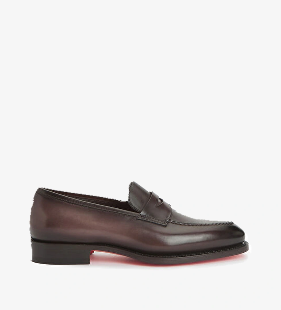 Santoni Kahverengi Erkek Deri Loafer model görseli
