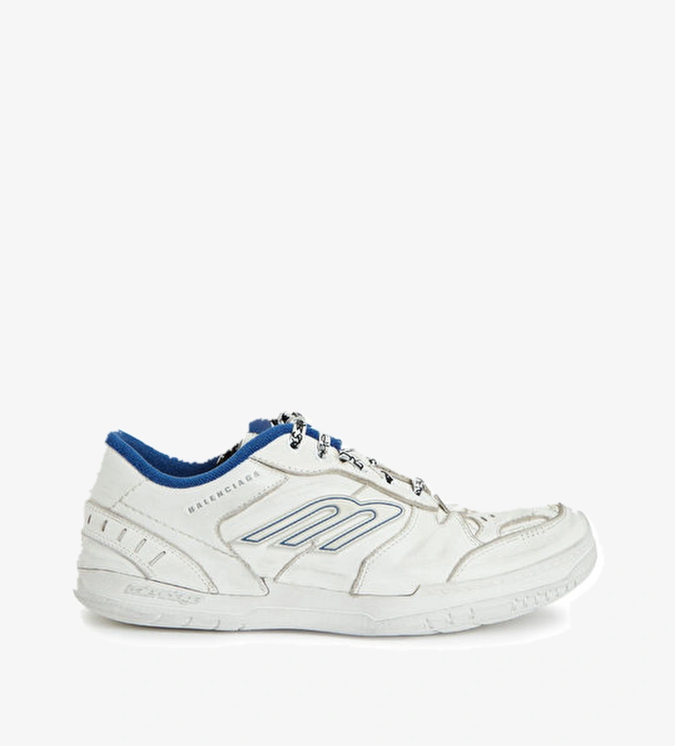 Balenciaga Hamptons Mavi Beyaz Erkek Deri Sneaker model görseli