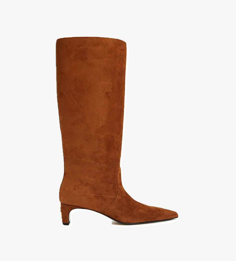 Taba Kadın Süet Çizme - Görsel 1