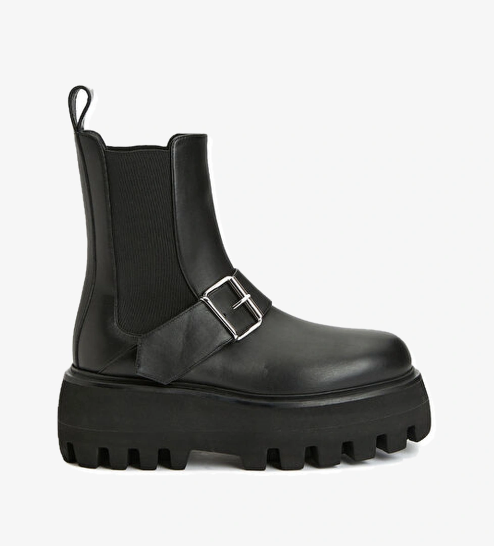 Mcqueen Siyah Kadın Deri Bot model görseli