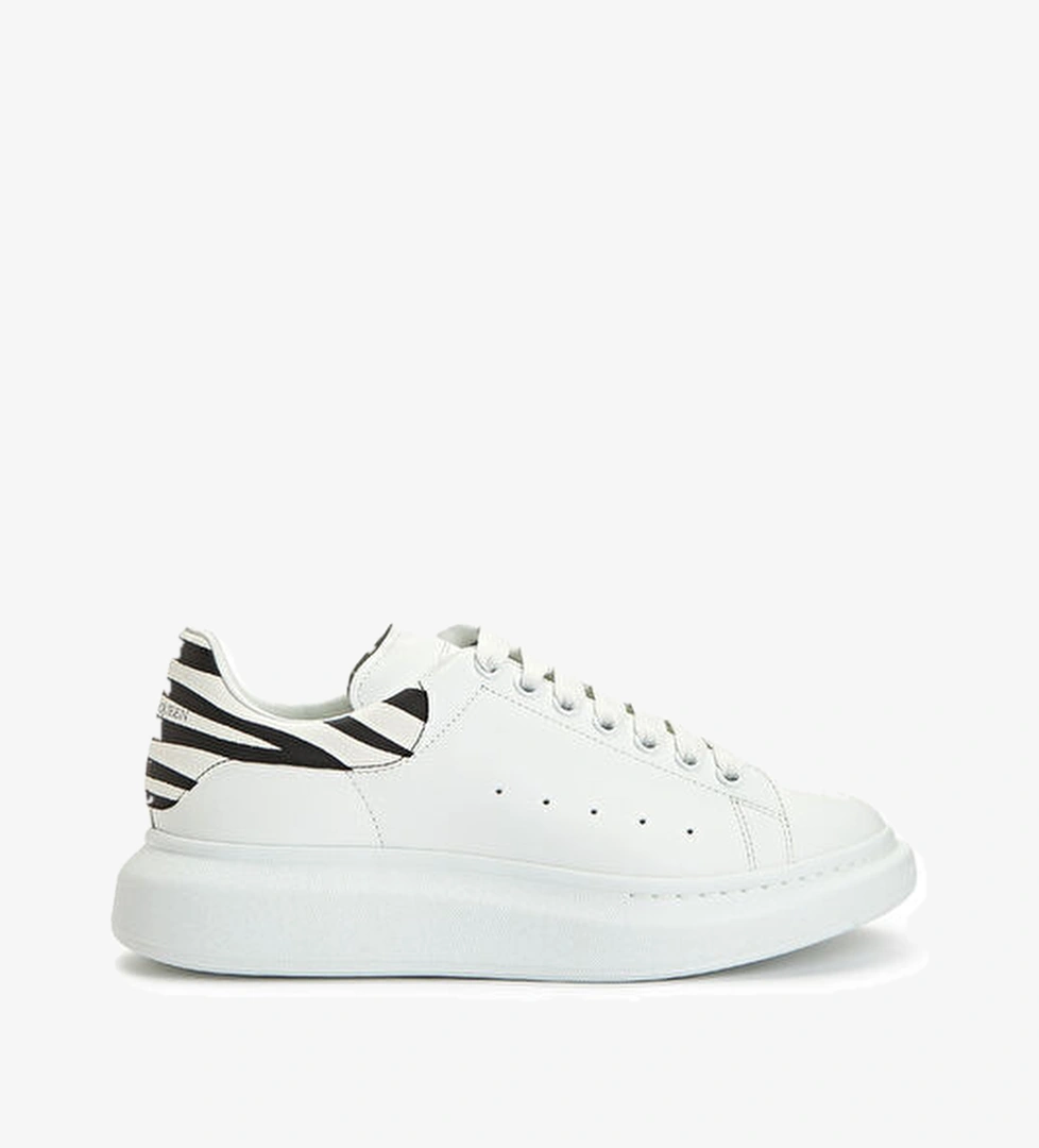 Oversized Siyah Beyaz Erkek Deri Sneaker - Görsel 1