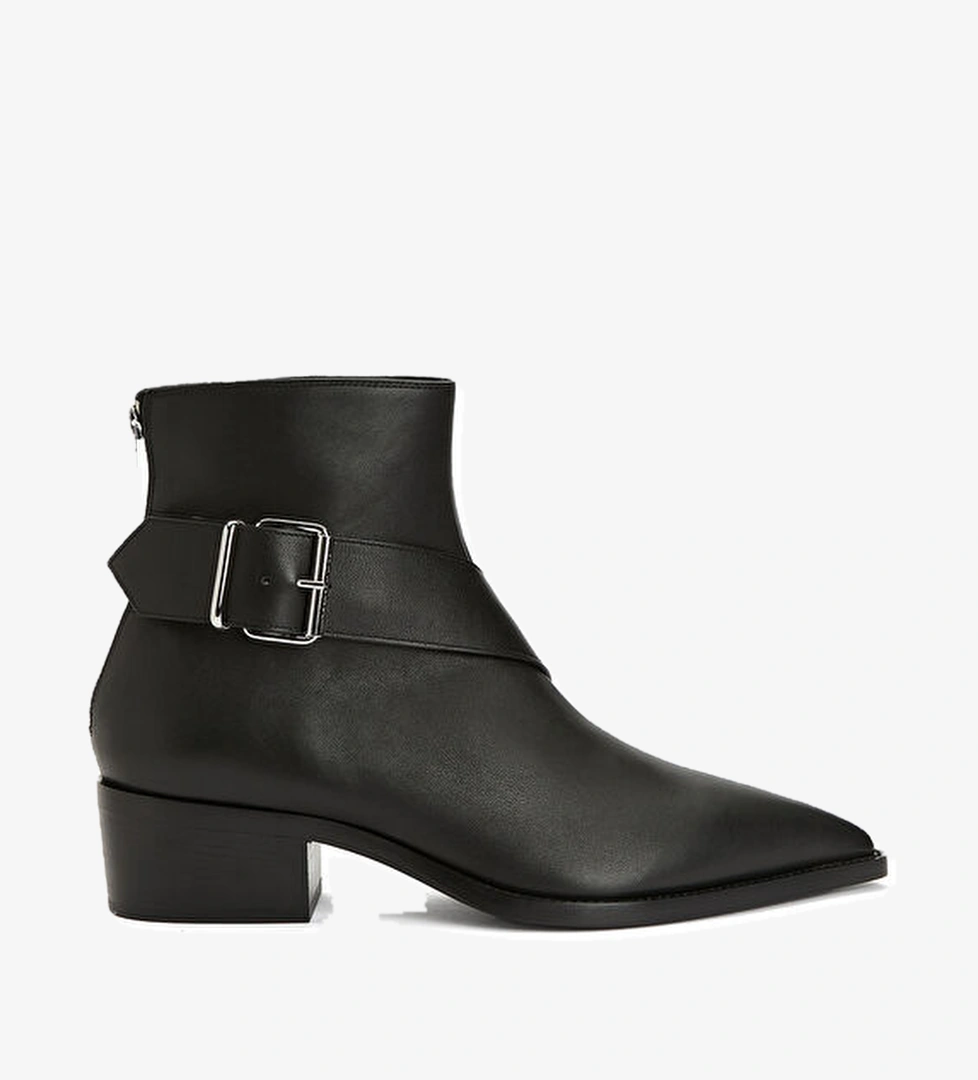 Mcqueen Siyah Erkek Deri Bot model görseli