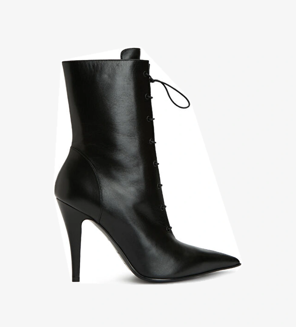 Mcqueen Siyah Kadın Deri Bot model görseli