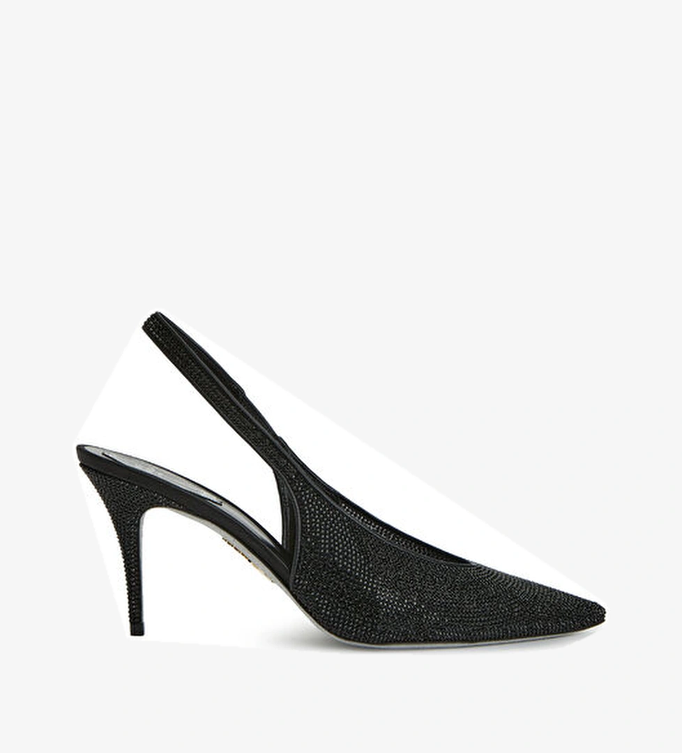 Rene Caovilla Siyah Topuklu Ayakkabı model görseli