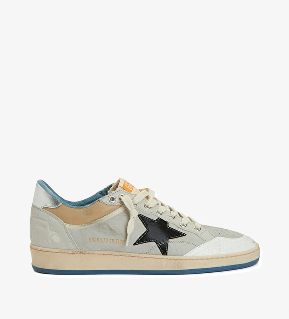 Ball Star Gri Erkek Deri Sneaker - Görsel 1