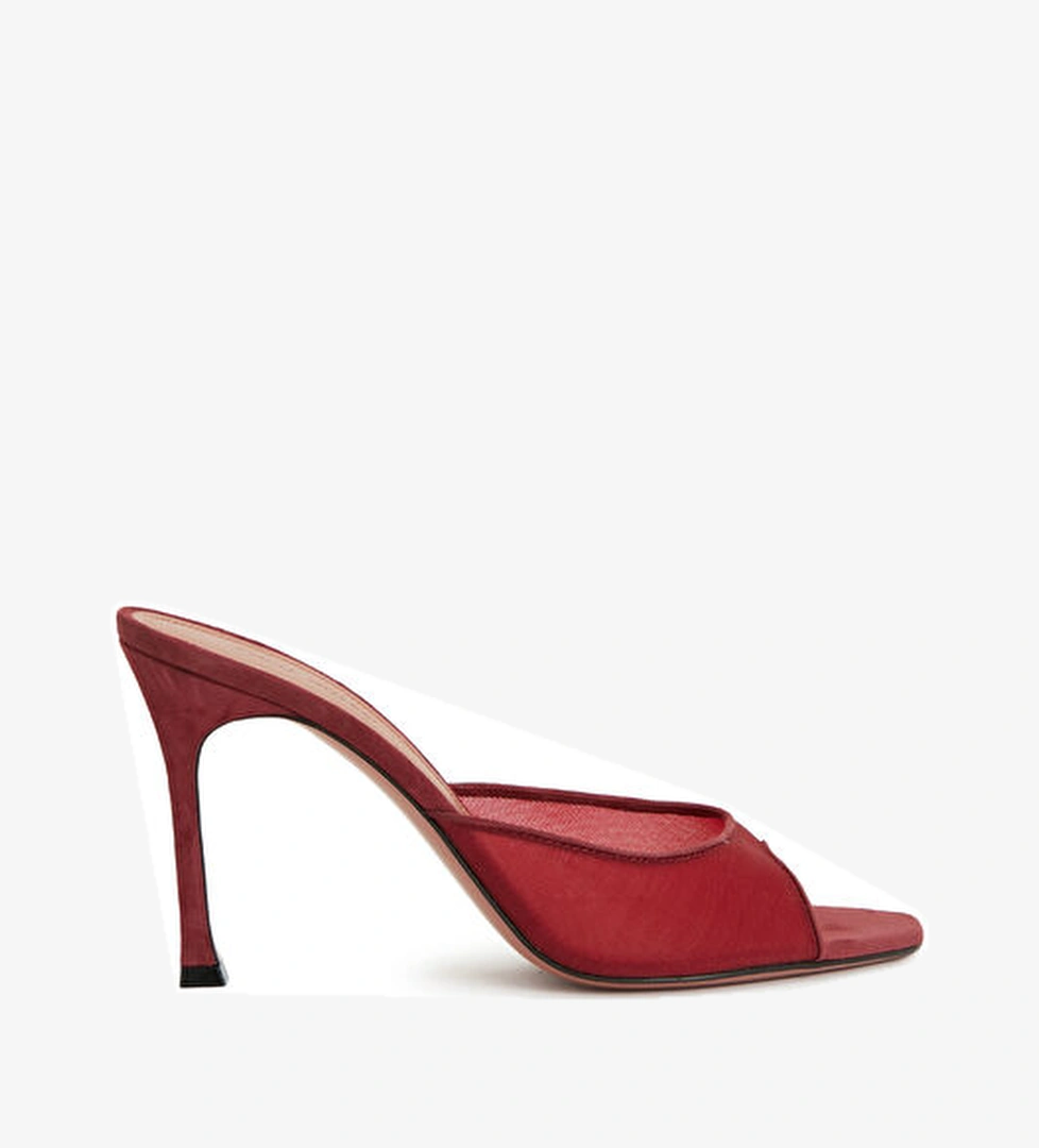 Alexa Mesh Bordo Kadın Terlik - Görsel 1