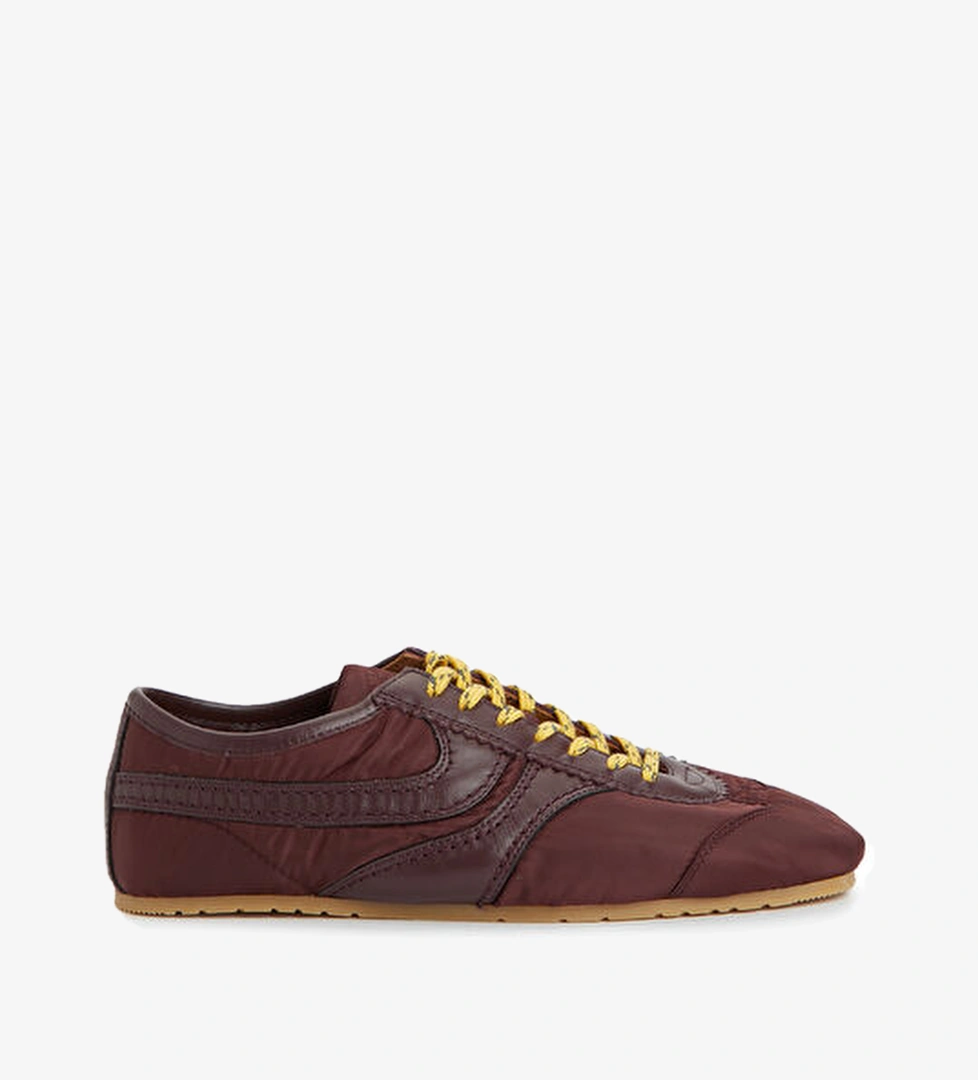 Dries Van Noten Bordo Kadın Deri Sneaker model görseli