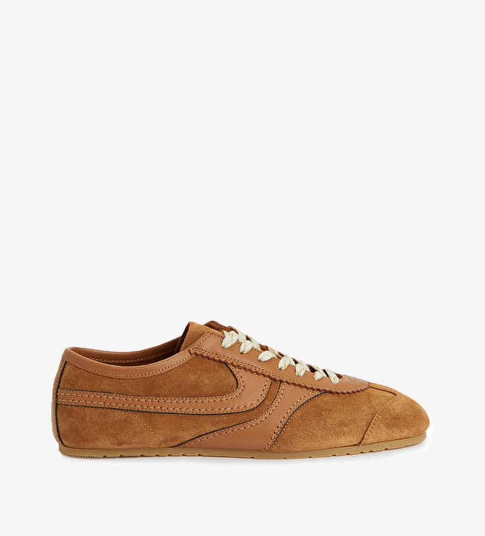 Dries Van Noten Bej Erkek Süet Sneaker model görseli