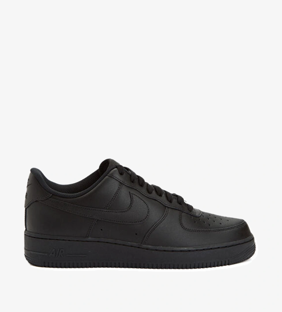 Nike Air Force 1 '07 Siyah Erkek Deri Sneaker model görseli