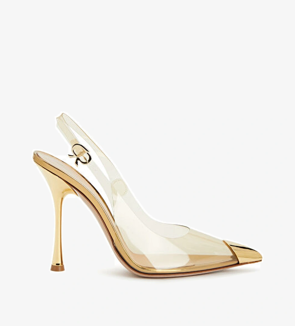 Gianvito Rossi Gold Topuklu Ayakkabı model görseli