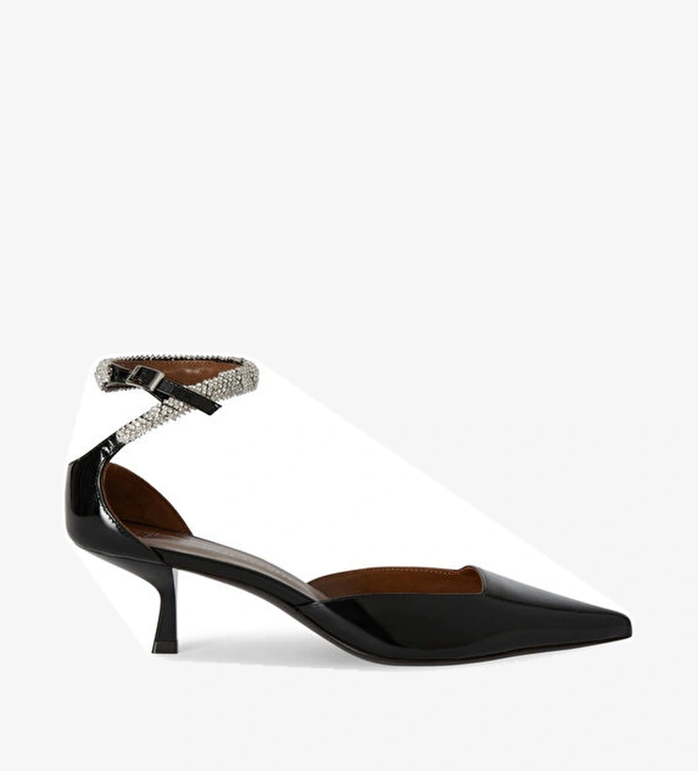 Giuseppe Zanotti Siyah Deri Topuklu Ayakkabı model görseli