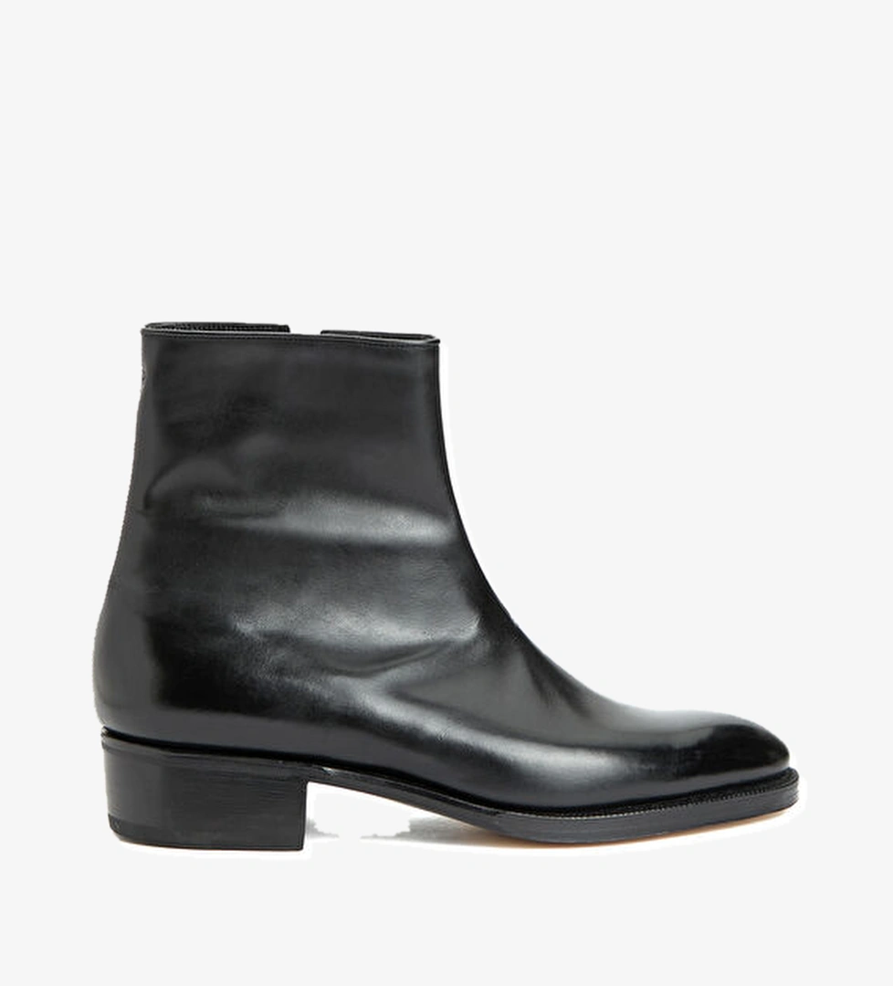 Siyah Erkek Deri Bot - Görsel 1