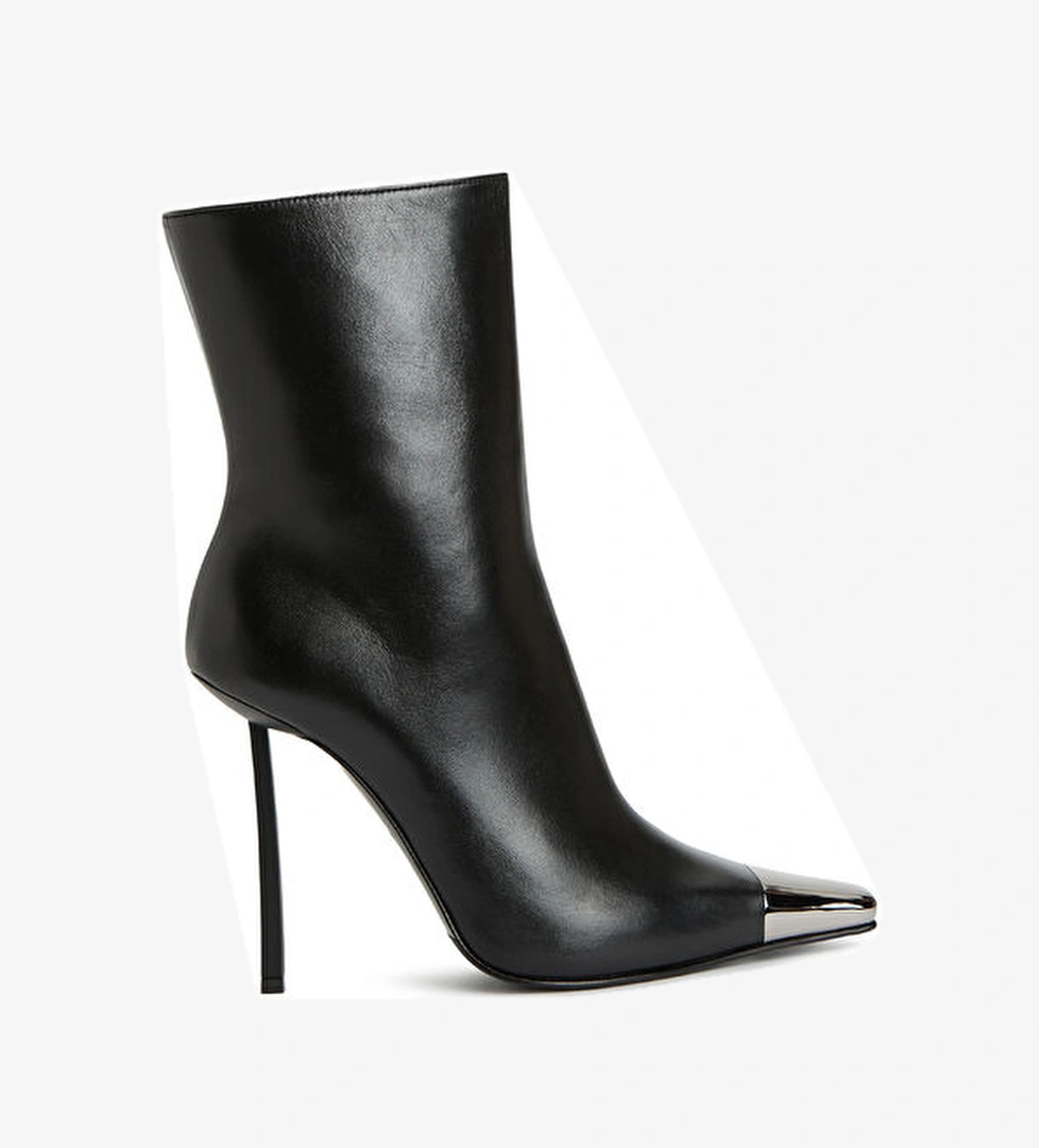 Le Silla Siyah Kadın Deri Bot model görseli