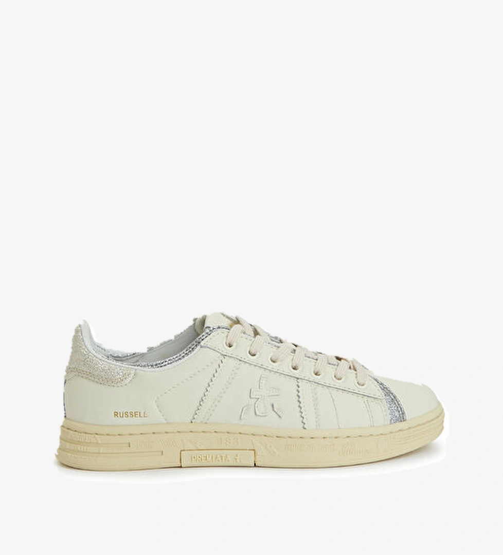 Premiata Ruseell-D Beyaz Silver Kadın Deri Sneaker model görseli