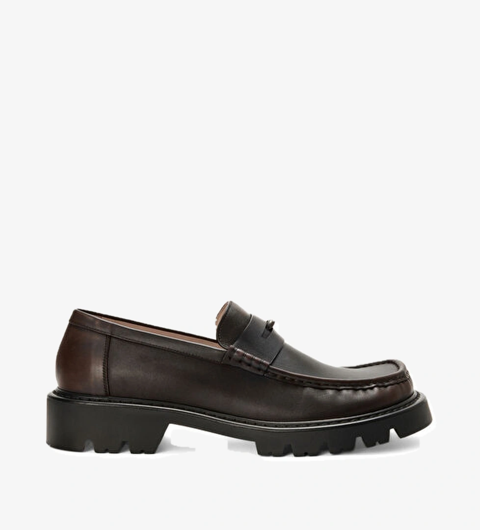 Loewe Koyu Kahverengi Erkek Deri Loafer model görseli