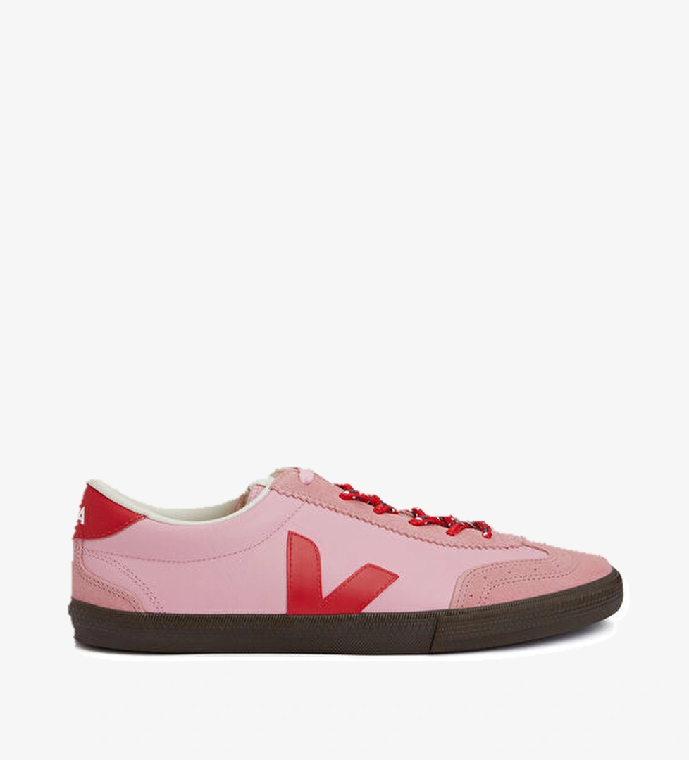 Volley Kırmızı Pembe Erkek Deri Sneaker - Görsel 1