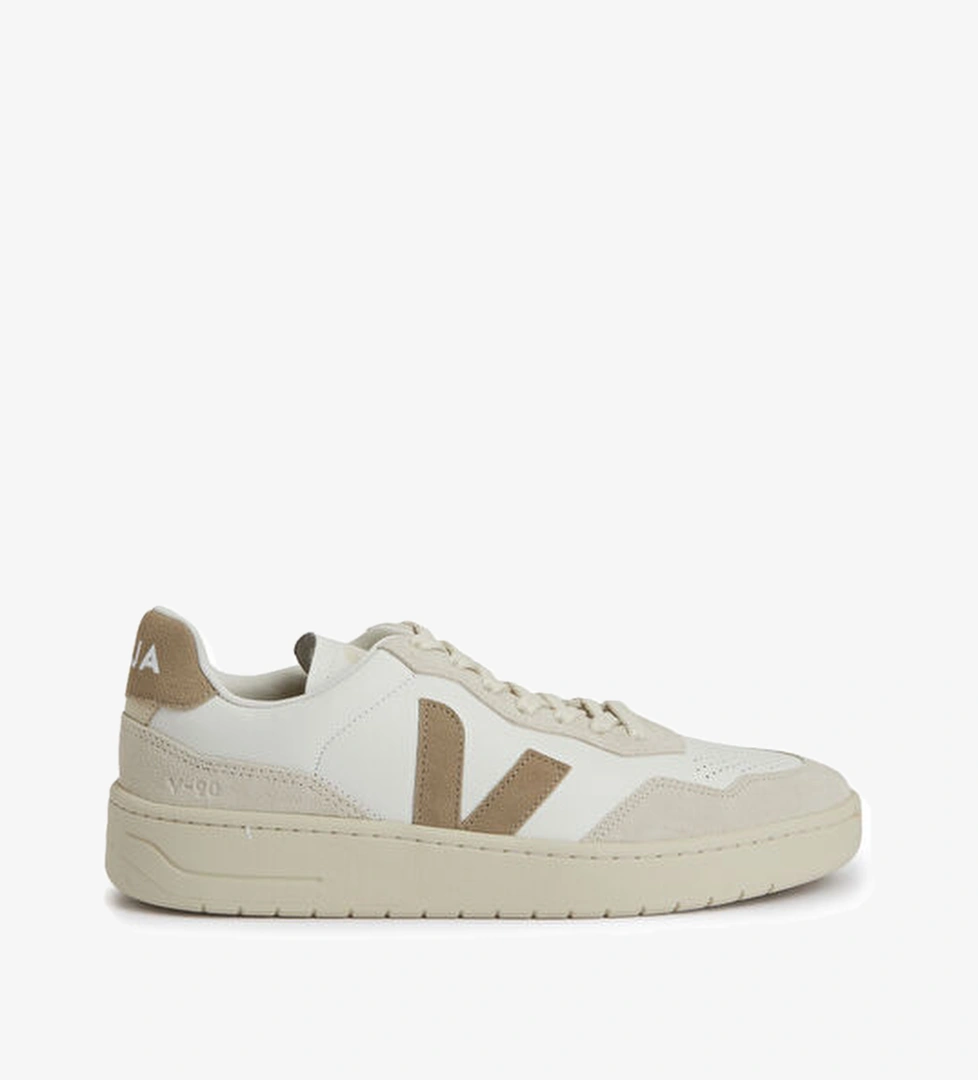 Veja V-90 O.T Bej Beyaz Erkek Deri Sneaker model görseli