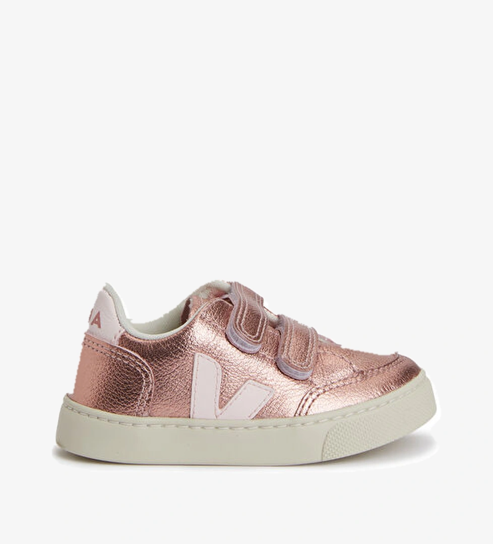 Veja Small V-12 Chromefree Pembe Çocuk Deri Sneaker model görseli