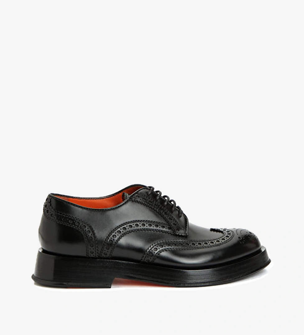 Santoni Siyah Erkek Deri Ayakkabı model görseli