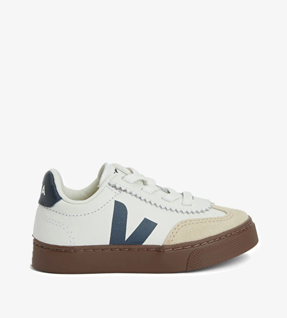 Small Volley O.T. Beyaz Unisex Çocuk Deri Sneaker - Görsel 1