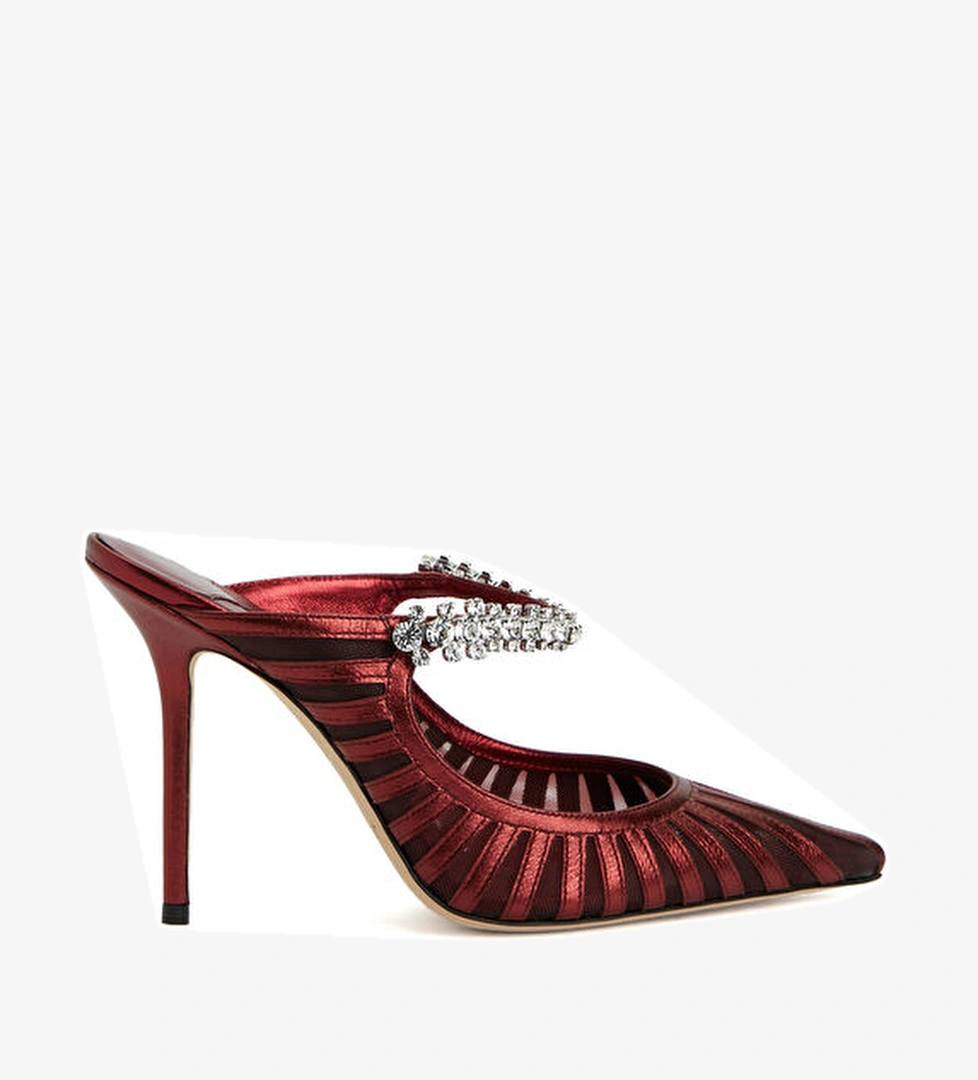 Bing Bordo Kadın Deri Terlik - Görsel 1