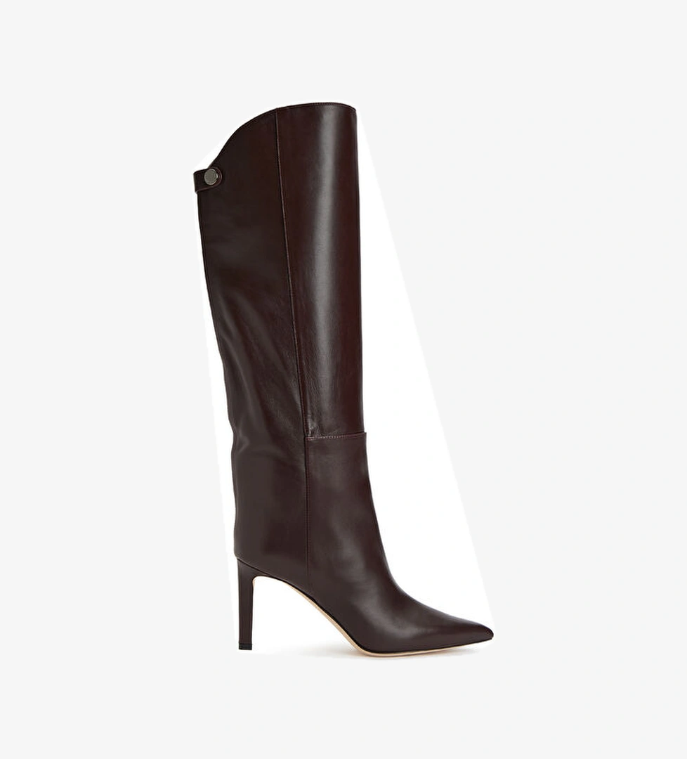 Jimmy Choo Alizze Bordo Kadın Deri Çizme model görseli