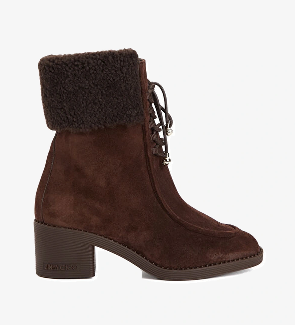 Hali Koyu Kahverengi Kadın Deri Bot - Görsel 1