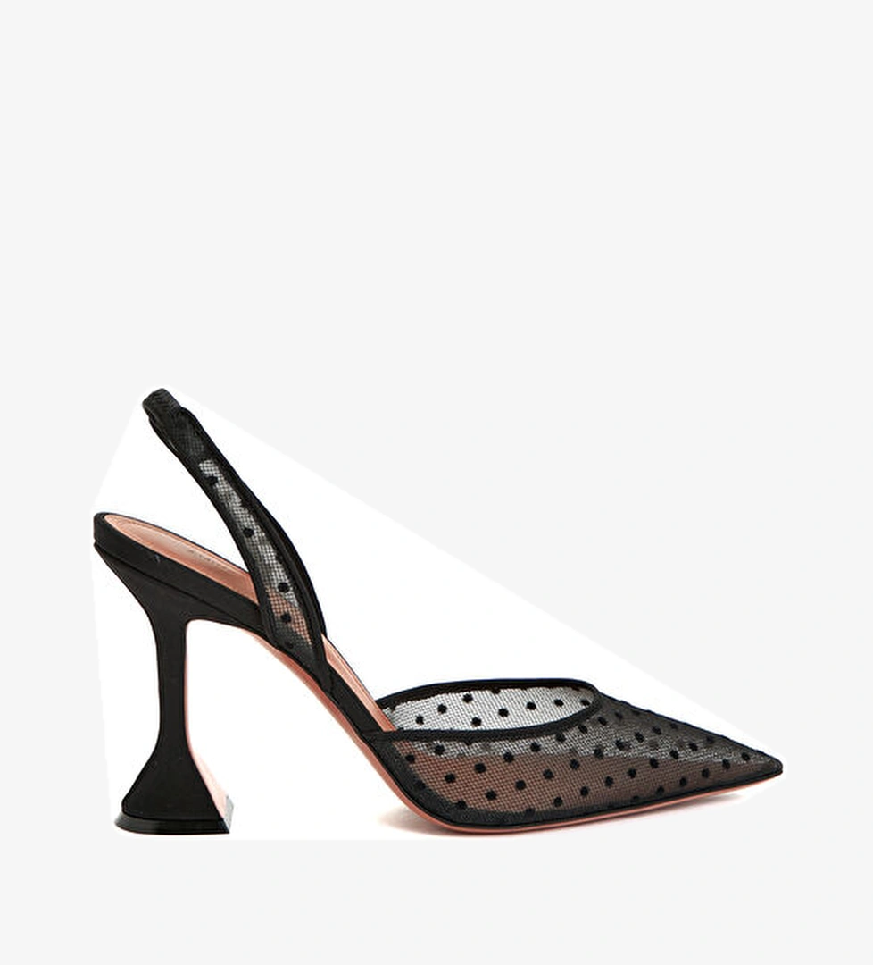 Amina Muaddi Holli Siyah Topuklu Ayakkabı model görseli