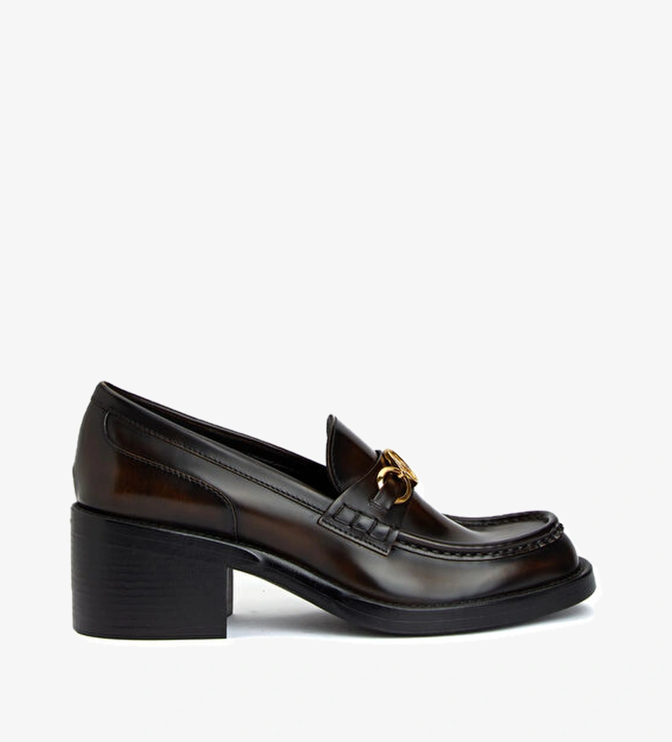 Chloe Dakota Kahverengi Deri Topuklu Ayakkabı model görseli