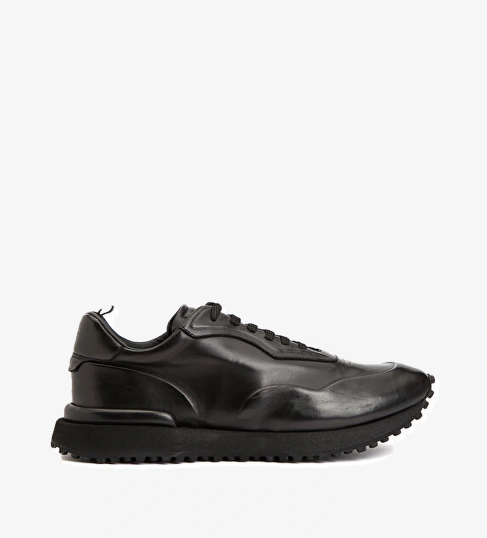 Officine Creative Siyah Erkek Deri Sneaker model görseli