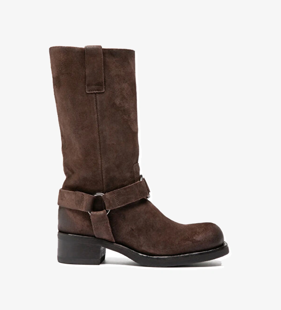 Kahverengi Kadın Süet Bot - Görsel 1