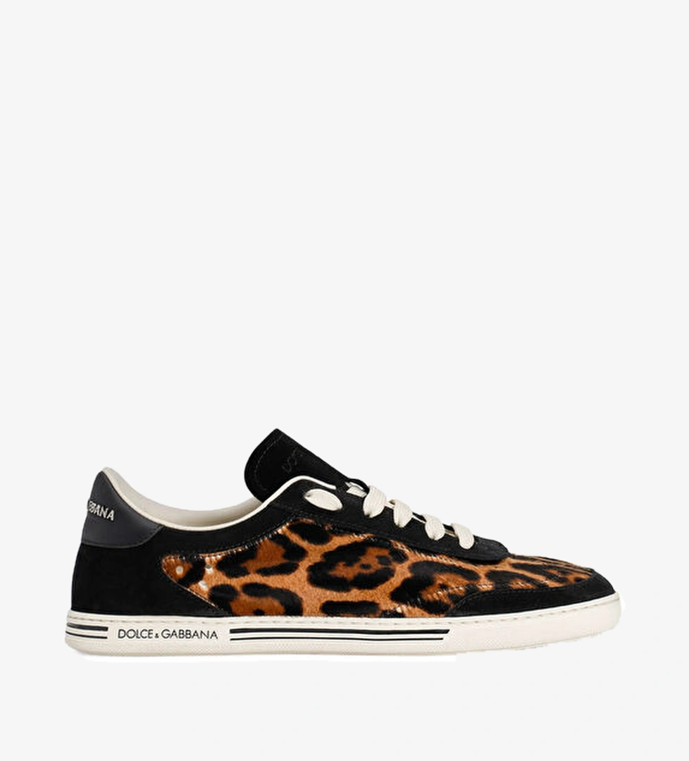 Leopar Kadın Deri Sneaker - Görsel 1