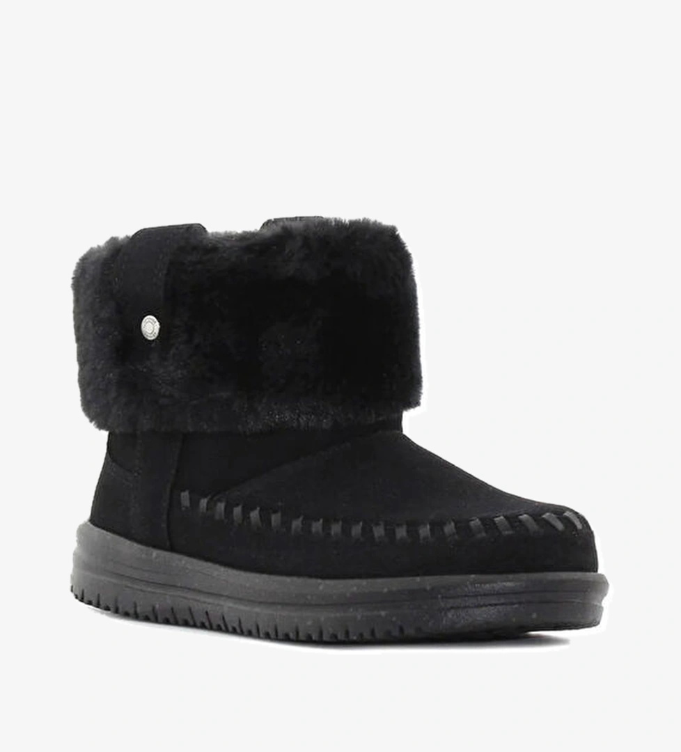 Camden Cuff Classic Cozy Siyah Kadın Kar Botu - Görsel 1